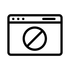 ban line icon illustration vector graphic