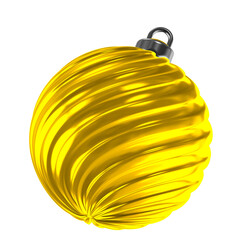 3d render of christmas ball on transparent background,