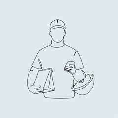 Fast food delivery  vector icon symbol, Pictogram flat outline design for applications and websites, isolated on white background, vector line art  illustration