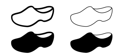 walk clogs, farms clogs. Traditional Dutch wooden clogs from te cite Amsterdam, Volendam and Marken. Souvenir for tourist. Holland shoes