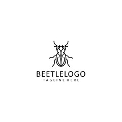 Beetle logo design icon tamplate
