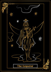 the illustration - card for tarot - The Emperor.