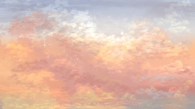 clouds in suset sky