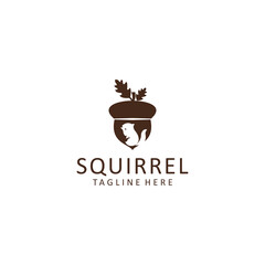 Squirrel logo design icon tamplate
