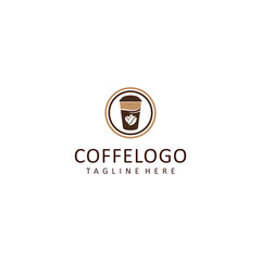 Coffe logo design icon tamplate