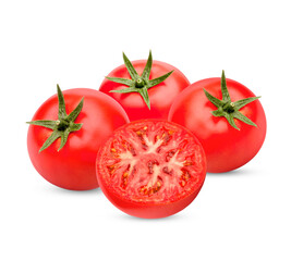 Fresh tomatoes isolsted on white background