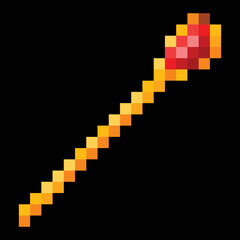 Editable Vector Illustration of Golden Staff Good for sticker, icon, clip art, ppt, game, education, etc	