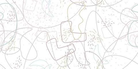 Chaotic Simple Seamless Pattern Textile One Line