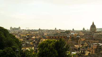 Fototapeta na wymiar View of the city of Rome, Rome, Italy.