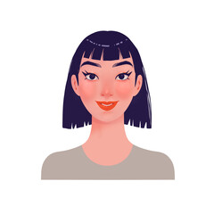 Portrait of a beautiful young student smiling
