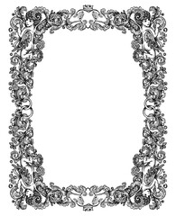 PNG transparent vintage wedding vignette frame swirls - engraved ornament frame with angels, cupids, claddah hands with heart, and wedding rings - 534533970