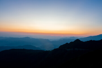 China's traditional Chinese painting ink in the mountains.