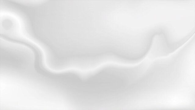 Abstract white grey glossy liquid wave abstract background. Seamless looping smooth motion design. Video animation Ultra HD 4K 3840x2160