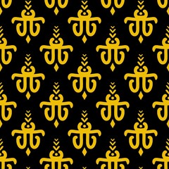 seamless pattern with golden cross