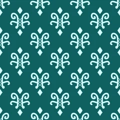 Fotobehang seamless damask pattern © saifon