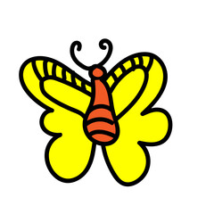 flying butterfly doodle