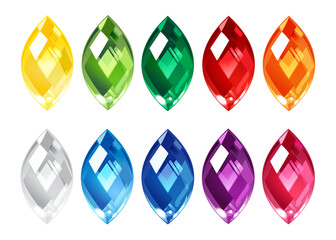 PNG transparent translucent gems collection, color gemstones and birthstones precious stones set
- 534536547