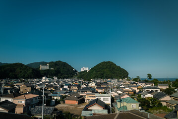 A view of my hometown in Japan from the top of a mountain