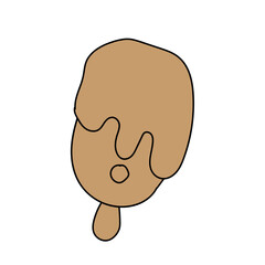 sweet ice cream with topping