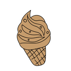 sweet ice cream with topping