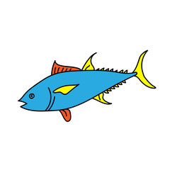 blue tuna fish icon