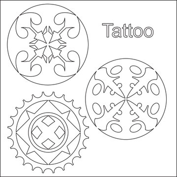 Tattoo Design,Patterns of tribal tattoo set. Fully editable,Polynesian ethnic pattern. Can be used as tattoo or seamless ornament,tribal tattoo vector, flame arm pattern, sleeve single abstract design