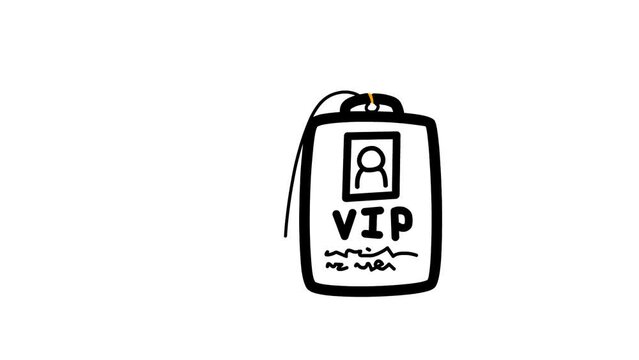 vip pass sketch and 2d animation