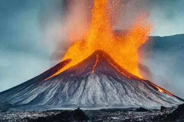 Fotobehang erupting volcano © 幹人 渡邉