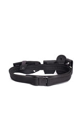 Military belt in black on a white background