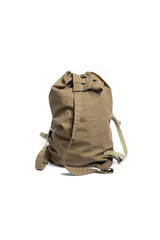 Military backpack on a white background