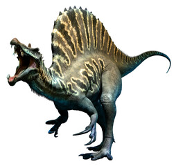 Spinosaurus from the Cretaceous era 3D illustration	