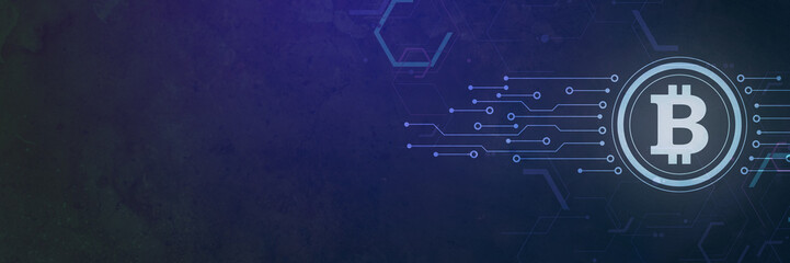 Abstract bitcoin blockchain digital background