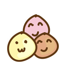 Fototapeta premium cute emoticon mochi cake