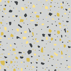 Terrazzo texture vector seamless background. 