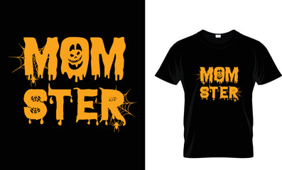 Mom Ster Halloween  t shirt design template © unique_ robayda