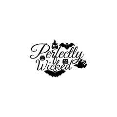 Perfectly Wicked Halloween T-shirt design