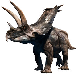 Agujaceratops from the Cretaceous era 3D illustration	