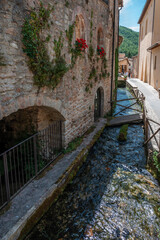 Fototapeta na wymiar Rasiglia. Small village of the springs. Umbria