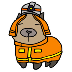 カピバラ 消防士 キャラクター 漫画