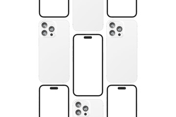 Realistic blank phone illustration. UI UX app presentation. 3D Render.