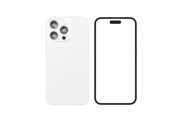 Realistic blank phone illustration. UI UX app presentation. 3D Render.