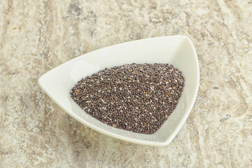 Chia seeds in the bowl