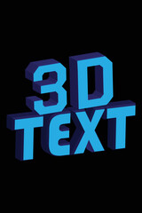 3d text t-shirt design