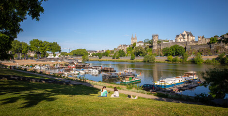 Angers, ville des bord de la Loire en France.