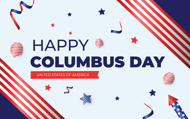 Happy Columbus Day National Usa Holiday