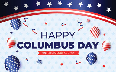 Happy Columbus Day National Usa Holiday