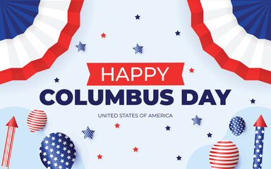 Happy Columbus Day National Usa Holiday