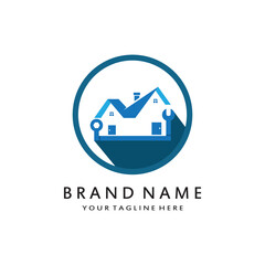 Fototapeta premium vector logo design illustration construction, home improvement and building logo design template
