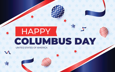 Happy Columbus Day National Usa Holiday