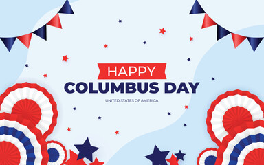 Happy Columbus Day National Usa Holiday
